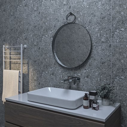 Καθρέπτης Iron Link Black Ø55 cm 